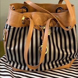 Henri Bendel striped tote bag